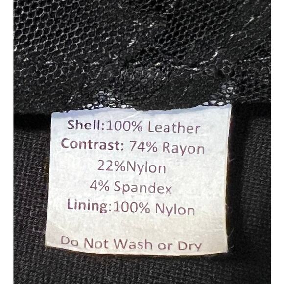 Grayse Blace Lattice Leather Cutout Jacket Size M Black Maximalist Artsy Unique - Picture 5 of 10